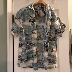 Men's Aviation Print Shirt Jacket